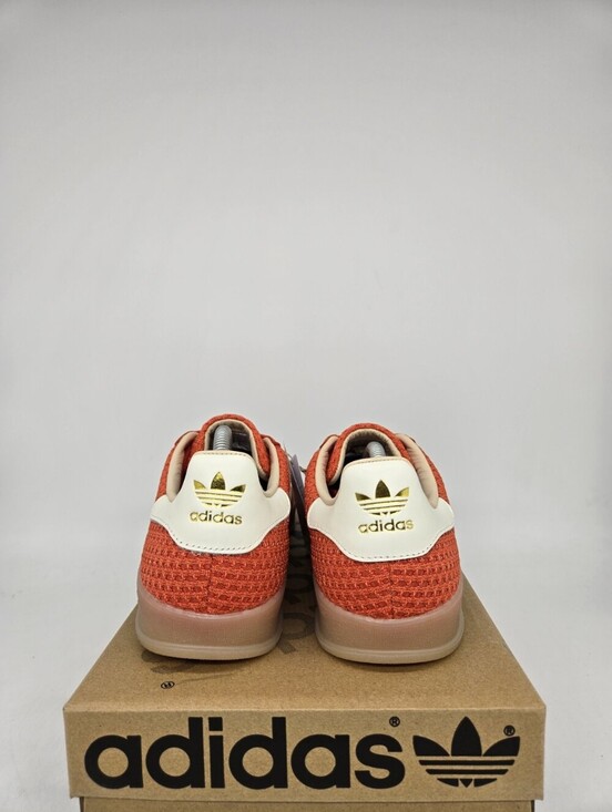 adidas Men\'s Gazelle Indoor JS0713 Glow Amber Off White Shoes Size 12 New